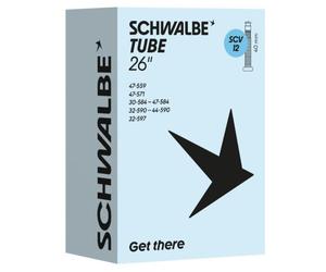 Schwalbe - 26'' (30/47-559/597) SCV12 - Chambre à air pour vélo - 26'' - 30/47-559/597 - black