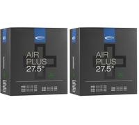 Schwalbe Air Plus, Camera d'Aria per Bicicletta. Unisex Adulto, Nero, Taglia Unica (Lot de 2)