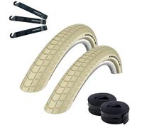 Schwalbe Big Ben K-Guard Lot de 2 pneus de vélo avec Reflex 50-622 (28 x 2,00) + 2 chambres à air Schwalbe SV 19 long (60 mm) avec démonte-pneu maxxi4you