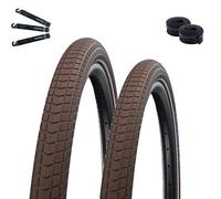 Schwalbe Big Ben K-Guard Reflex Lot de 2 pneus de vélo 50-622 (28 x 2,00) + 2 chambres à air Schwalbe SV19 longs (60 mm) avec démonte-pneu maxxi4you