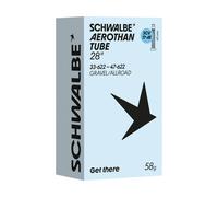 Schwalbe Chambre à air Aerothan SCV17-AE 28'' Click Dunlop 60 mm 33-47 Translucide ambre/gris clair