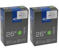 Schwalbe Chambre à air 26x1 3/8-1 1/4 Valve AV12 Noir, 650A et B - 27,5" (47-559 à 32-597) (Lot de 2)