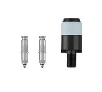 Schwalbe Clik Valve Conversion Set - Innovation de Valve pour gonflage de pneus vélo - Kit de Conversion pour valves Dunlop/DV avec Adaptateur de tête de Pompe