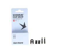 Schwalbe Clik Valve SV-SCV Conversion Vannes Taille unique Noir
