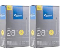 Schwalbe Extra Light Chambres à air Mixte Adulte, Noir, 700x18-23C (18-622 à 23-622) (Lot de 2)