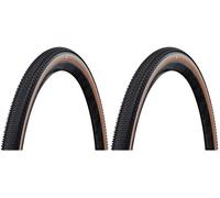 Schwalbe G-One R Pro Evo Super Race V-Guard TLR Pneu Pliable Transparent Paroi latérale 700 x 45C (45-622 | 28 x 1,70) (Lot de 2)