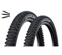 Schwalbe Hans Dampf Lot de 2 pneus pliants TLR TwinSkin ADDIX E-25 Noir 60-584 (27,5 x 2,35) avec démonte-pneu maxxi4you