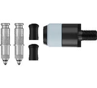 Schwalbe Kit de conversion Clik Valve + adaptateur de tête de pompe SCV gris