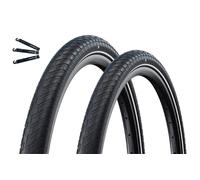 Schwalbe Lot de 2 pneus de vélo Motion Big Apple, RaceGuard Addix, verts, E-25, noir Reflex 50-406 (20 x 2,00) avec démonte-pneu maxxi4you