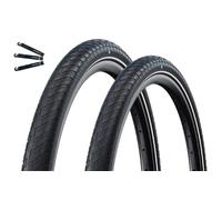 Schwalbe Lot de 2 pneus de vélo Motion Big Apple, RaceGuard Addix, verts, E-25, noir Reflex 50-507 (24 x 2,00) avec démonte-pneu maxxi4you