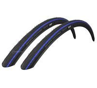 Schwalbe Lugano II 25-622 K-Guard Lot de 2 pneus pliants Bleu/noir 700 x 25C