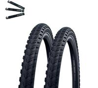 Schwalbe Marathon 365 Performance GreenGuard ADDIX 365 E-50 Lot de 2 pneus de vélo Noir + Reflex 50-622 (28 x 2,00) avec démonte-pneu maxxi4you