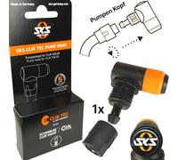 SKS Tête de pompe Clik Valve – pour valves Schwalbe, clic intuitif, débit +50% – noir