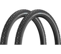 Schwalbe Set de 2 Pneus Rigides Cloutés Marathon Winter Plus 20" noir 20x2.15 (55-406)