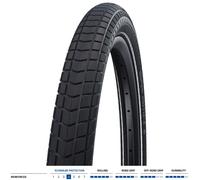 Schwalbe Super Moto X Pneu vélo Mixte, Noir, 20x4.00