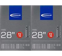 Schwalbe SV 15 Lot de 2 Chambres à Air Vélo, Pièces Détachées pour Vélo de Course 28'' 700 622 SV15