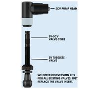 Schwalbe Valves tubeless Clik Valve SCV noir