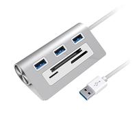Schwamm 1 Pièce 3 Ports USB 3.0 avec Lecteur de Carte TF/Multi USB Splitter Lecteur de Carte USB pour Windows PC Portable