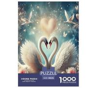Schwan1000 Pièces Puzzle À ThèmeLove Schwan pour Adultes Jeu D'Intelligence Difficile EtStimulant Paysagedes QuatreSaisons 38x26cm/1000pcs