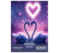 Schwan1000 Pièces Puzzle À ThèmeLove Schwan pour Adultes Jeu D'Intelligence Premium avec Défis Décorationde La Maison 70x50cm/1000pcs