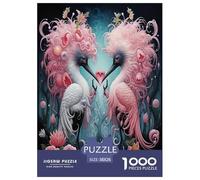 Schwan1000 Pièces Puzzle ColoréLove Schwan pour Adultes Jeu D'Intelligence Difficile EtStimulant Décorationde La Maison 38x26cm/1000pcs