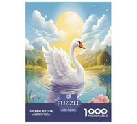 Schwan1000 Pièces Puzzle ColoréLove Schwan pour Adultes Jeu D'Intelligence Premium avec Défis Décorationde La Maison 70x50cm/1000pcs