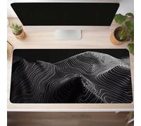 Schwarz Abstrakt Gaming Mauspad, Mousepad XXL 60 x 30cm Mouse Pad mit Wasserdicht und Anti-Rutsch Großer Tischunterlage für Büro&Zuhause Verbessert Präzision und Geschwindigkeit PjY14626 K-4