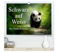 Schwarz auf Weiß - Der Panda-Kalender (hochwertiger Premium Wandkalender 2026 DIN A2 quer), Kunstdruck in Hochglanz: "Pandas im Glück" - Ein Jahr zwischen Bambus und Behaglichkeit!