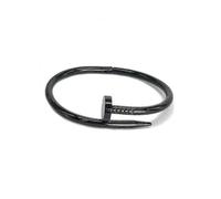 (Schwarz)Edelstahl modisches Nagelkopf ArmbandGlatter Oberflche Design