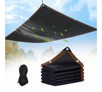 Schwarz Schattiernetz Filet d'ombrage de protection UV à 85 % pour jardin, serre, grange et extérieur, coupe-vent avec œillets, idéal pour l'ombre et l'intimité des plantes, 6,5 x 18 m