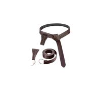 (Schwarz)Sternstunde Medieval Belt with PU Leather Sword Holster, Viking Belt for Knight Cosplay Costumes Halloween LARP