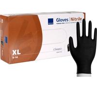 Schwarze Nitril Handschuhe Abena Classic Sensitive 3,5 Gramm (10x100) Größe XL