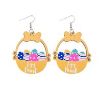 Schwarze Ohrringe Für Mode Ei Holz Ohrringe Schmuck Frauen Ostern Holz Ohrringe Ohrringe Stecker Rose (A, One Size)