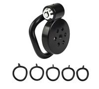 Schwarzer flacher Keuschheitskäfig, kleiner Keuschheitskäfig, männliche Keuschheitsvorrichtung, 5 Größen, abnehmbare Cock-Ringe