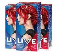 Schwarzkopf 3 X Schwarzkopf Live Ultra Brights or Pastel - Pillar Box Red 92 Schwarzkopf
