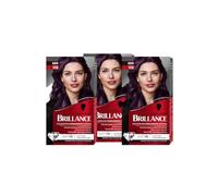 Schwarzkopf - Brillance - Coloration Cheveux Permanente Intense - Brillance Eclat Diamant - Couverture Parfaite des Cheveux Blancs - Masque Soin Fixateur - 888 Cerise Noire - Lot de 3