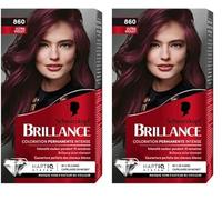 Schwarzkopf - Brillance - Coloration Cheveux Permanente Intense - Eclat Diamant - Couverture Parfaite des Cheveux Blancs - Masque Soin Fixateur de Couleur - Ultra Violet 860 (Lot de 2)