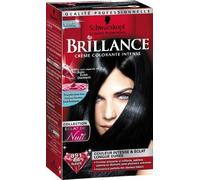 Schwarzkopf - Brillance - Coloration Cheveux Permanente Intense - Brillance Eclat Diamant - Couvre 100% des Cheveux Blancs - Masque Soin Fixateur de Couleur - Noir Bleuté 891