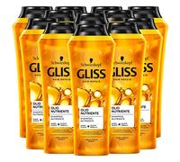 Schwarzkopf Gliss Hair Repair Lot de 12 shampoings à l'huile réparatrice pour cheveux cassants et cassants 12 flacons de 250 ml