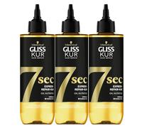Schwarzkopf Gliss Kur 7 Sec Lot de 3 cures capillaires réparatrices à l'huile nutritive 200 ml