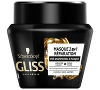 Schwarzkopf - Gliss - Masque Réparation 2 en 1 - Pré-Shampooing et Masque - Cheveux secs/abîmés - Soin Cheveux - 96% d'ingrédients d'origine naturelle - Pot de 300ml