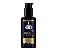 Schwarzkopf Gliss Night Elixir Sérum de réparation nocturne 100 ml, sérum capillaire avec système HAPTIQ et extrait de perle noire, produits pour cheveux abîmés et secs