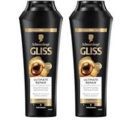 Schwarzkopf - Gliss - Shampoing Ultimate Repair - Cheveux secs/très abîmés - 89% d'ingrédients d'origine naturelle - Flacon de 250ml (Lot de 2)