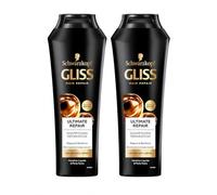 Schwarzkopf Gliss Shampoing Ultimate Repair – secs/très abîmés – 89 % d'origine naturelle – 250 ml
