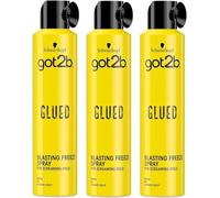 Schwarzkopf got2b Lot de 3 vaporisateurs de gel collés 300 ml