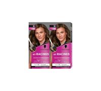 Schwarzkopf - Kit Racines - Coloration Permanente - Enrichie d’une huile nourrissante - Couverture Cheveux Blancs - Retouche entre 2 Colorations - Châtain Clair à Châtain R1 - Lot de 2