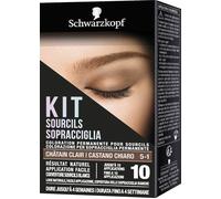 Schwarzkopf - Kit Sourcils - Coloration Permanentes Sourcils - Chatain Clair - Longue Durée - Couverture Sourcils Blancs - Appli