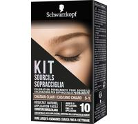 Schwarzkopf - Kit Sourcils - Coloration Permanentes Sourcils - Résultat Naturel - Longue Durée - Couverture Sourcils Blancs - Application Facile - Châtain Clair