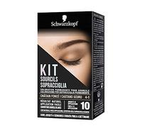 Schwarzkopf - Kit Sourcils - Coloration Permanentes Sourcils - Résultat Naturel - Longue Durée - Couverture Sourcils Blancs - Application Facile - Châtain Foncé