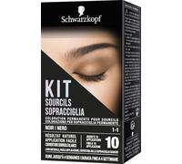 Schwarzkopf - Kit Sourcils - Coloration Permanentes Sourcils - Résultat Naturel - Longue Durée - Couverture Sourcils Blancs - Application Facile - Noir